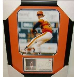 Nolan Ryan Autographed Picture   NEW Framed Display ASTROS JSA 