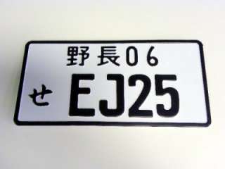 SUBARU STI EJ25 ENGINE JAPANESE LICENSE PLATE TAG JDM  