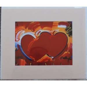 Peter Max   DOUBLE HEART (mounted and matted)