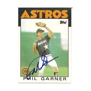 Phil Garner 1986 Topps Signed Trading Card