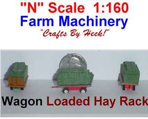 Scale Farm Machinery WAGON Hay Rack Loaded  