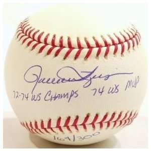 Rollie Fingers Signed Baseball   w/7274 Champs & 74 WS MVP