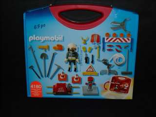 NEW PLAYMOBIL To Go 4180 FIREFIGHTER FIRE MAN RESCUE Carry Case 