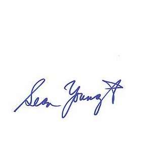 SEAN YOUNG Signed Index Card In Person