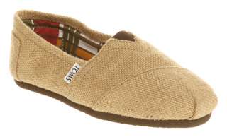 Office Shoes   Womens Toms Classic Slip On 2011 Natural Burlap Flats