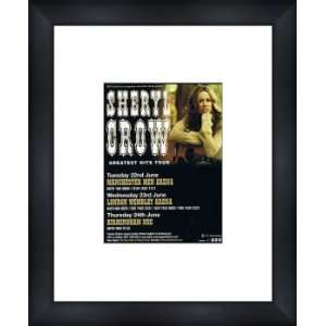 SHERYL CROW UK Tour 2004   Custom Framed Original Ad   Framed Music 