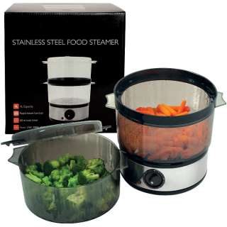 400 Watt Stainless Steel Food Steamer   4 Quart Capacity   Start 