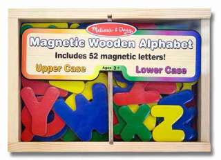 52 brightly colored magnetic upper AND lowercase letters in a handy 