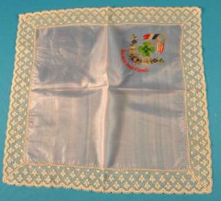 silk embroidered souvenir hanky from france presenting a lovely french 