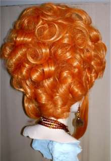 Drag Queen Wig Big Updo Light Orange French Twist Curls  