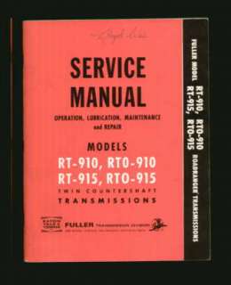 Fuller RT RTO 910 915 Transmission Service Manual EXC  