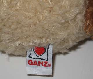 NEW GANZ BUDDY Plush TAN Puppy Dog w/ Santa Hat Stuffed Animal Toy 15 