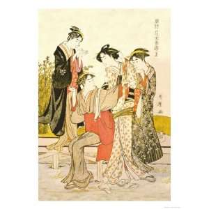   Women Premium Poster Print by Utamaro Kitagawa , 24x32