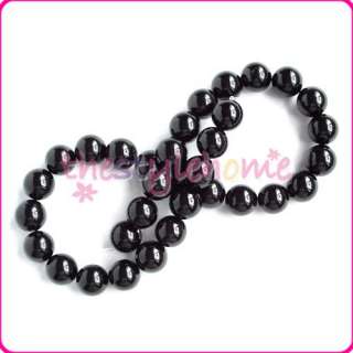 12mm Black Onyx Agate Gems Loose Round Beads 15 1/2  