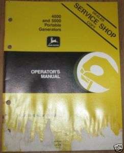 John Deere 4000 5000 Port Generator Operators Manual  