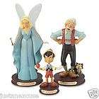 Pinocchio Geppetto Blue Fairy Figaro Figurine 3 Pc Set LE 1200 Disney 