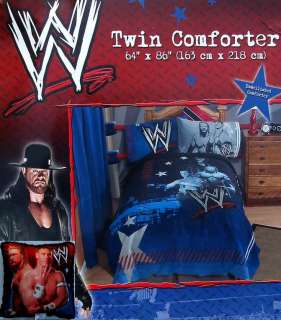 WWE WRESTLING 4PC TWIN COMFORTER SHEETS BEDDING SET NEW  