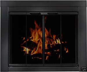 Residential Retreat Glass Fireplace Door Ardmore BLK L  