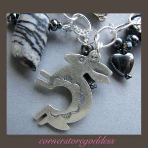 Cornerstoregoddess S Silver Gem Bunny Rabbit Bracelet  