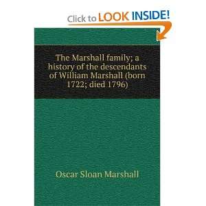 The Marshall family; a history of the descendants of William Marshall 
