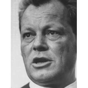  West Berlin Mayor Willy Brandt During Election Rally 