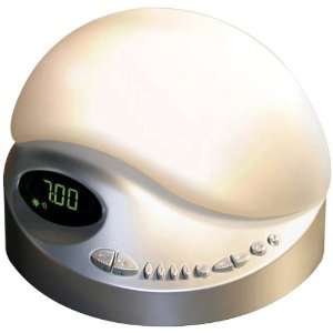 BioBrite Digital SunRise Alarm Clock with Radio   (Platinum colored 