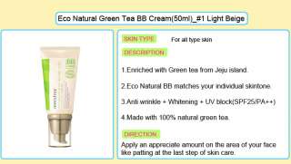 Innisfree Eco Natural Green Tea BB Cream_#1 Light Beige  