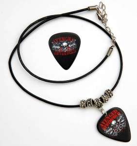 Avenged Sevenfold Guitar Black Leather Necklace + Pick  