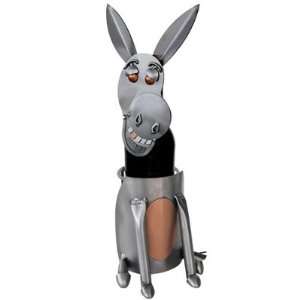  Donkey Democrat Wine Bottle Holder H&K Steel Sculpture 