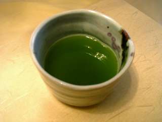 Pictured directly above An acutal bowl of rich, green matcha tea made 