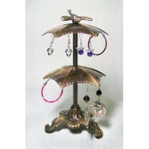  Brass 2 Tiers Rotating Earring Stand (Dragonfly 