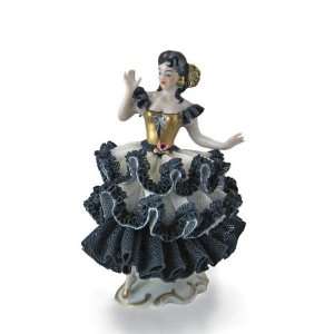   Spanish Flamenco Dancer German Dresden Lace Figurine