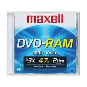  Maxell DVD RAM Disc 4.7GB 3x With Jewel Case Silver 