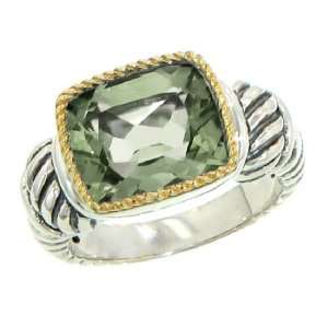  Effy Jewelers Balissima Silver & 18k Gold Green Amethyst 