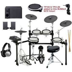  Yamaha DTX750K Electronic Drum Kit COMPLETE DRUM BUNDLE 
