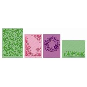   Winter Embossing Folder Set   Set of 4 Folders Arts, Crafts & Sewing