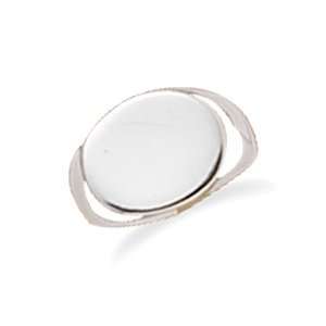  Sideways Oval Engravable Ring Jewelry