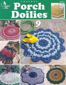 Porch Doilies, Annies Q hook rug crochet patterns, new  