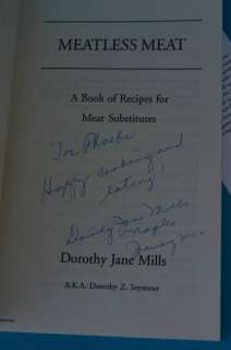 meatless meat by dorothy jane mills vegetarian cookbook cook book and 