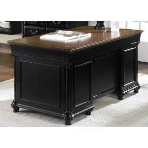   Executive 3 Piece Home Office Set   Desk, Credenza, & Wood Seat Chair