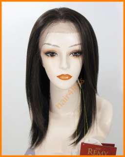 100% REMY Human Hair Lace Front Straight Full Wig MIRACLE  