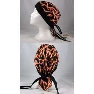  Fierce Electric Orange Headwrap Bandana 
