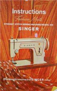 Singer Fashion Mate Model 239 Sewing Machine Manual On CD