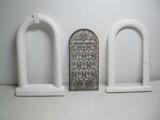 Dollhouse Miniature Plaster Arched Gothic Window w/ Stained Glass 