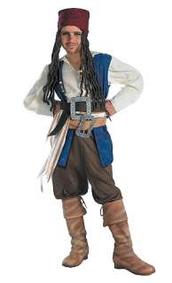 Captain Jack Sparrow Child Costume w/ Pants Size 4   6  