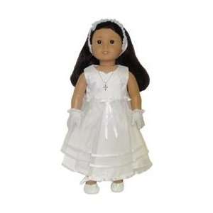 Toy White WHeadbandGloves American Girl doll Dress Toys 