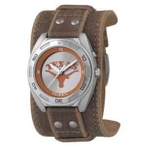  Fossil Texas Longhorns Mens Kaleido Watch w/Leather Band 