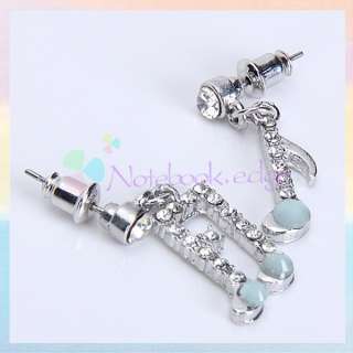 Stylish Music Note Symbol Dangle Mood Earring Ear Stud  