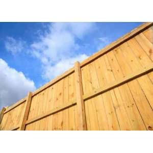  Wooden Fence against a Cloudy Sky   Peel and Stick Wall 