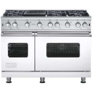   Gas Range With 6 Burners And Grill   White Patio, Lawn & Garden